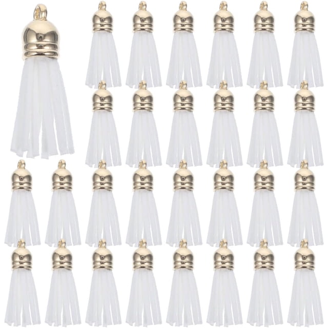 Borlas De Cuero para Llaveros Y Bolsos Accesorios De Manualidades DIY Colgantes De Borla para Decoración De Aretes Y Llaveros Paquete De 100 Piezas 1.57 Pulgadas