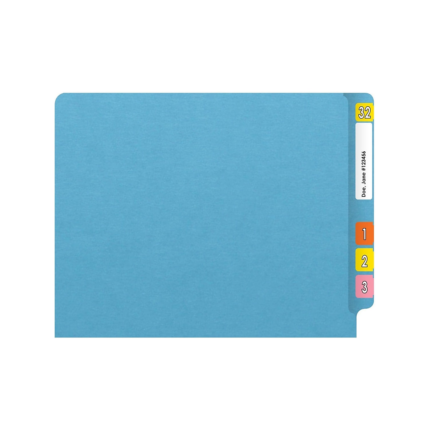 Medical Arts Press Heavy-Duty End Tab File Folder Straight Cut Letter-Size Blue 40/Box (S-09458-DBL)