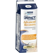 Angle View: Nestle Impact Advanced Recovery Immunonutrition Drink Vanilla 6 oz. Carton 15 Ct
