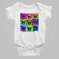 thumbnail image 5 of Old Glory Pug Pop Art Repeating Squares Short Sleeve Graphic Baby One Piece, 5 of 6