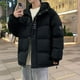 thumbnail image 3 of Chaqueta acolchada morada para hombre, chaquetas de invierno, ropa de calle cálida y gruesa, abrigos acolchados de algodón con capucha, parkas holgadas, 3 of 4