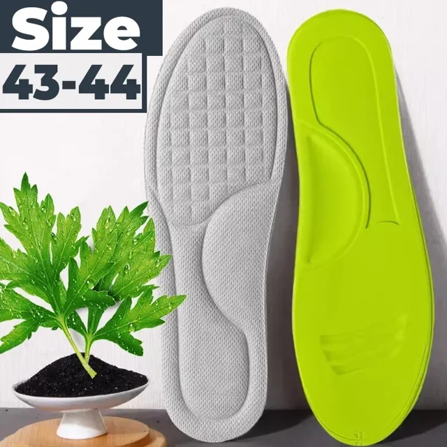 Plantillas deportivas para hombre y mujer, zapatos de masaje 5D, desodorante suave, transpirable, cojín absorbente de golpes, plantillas para correr,