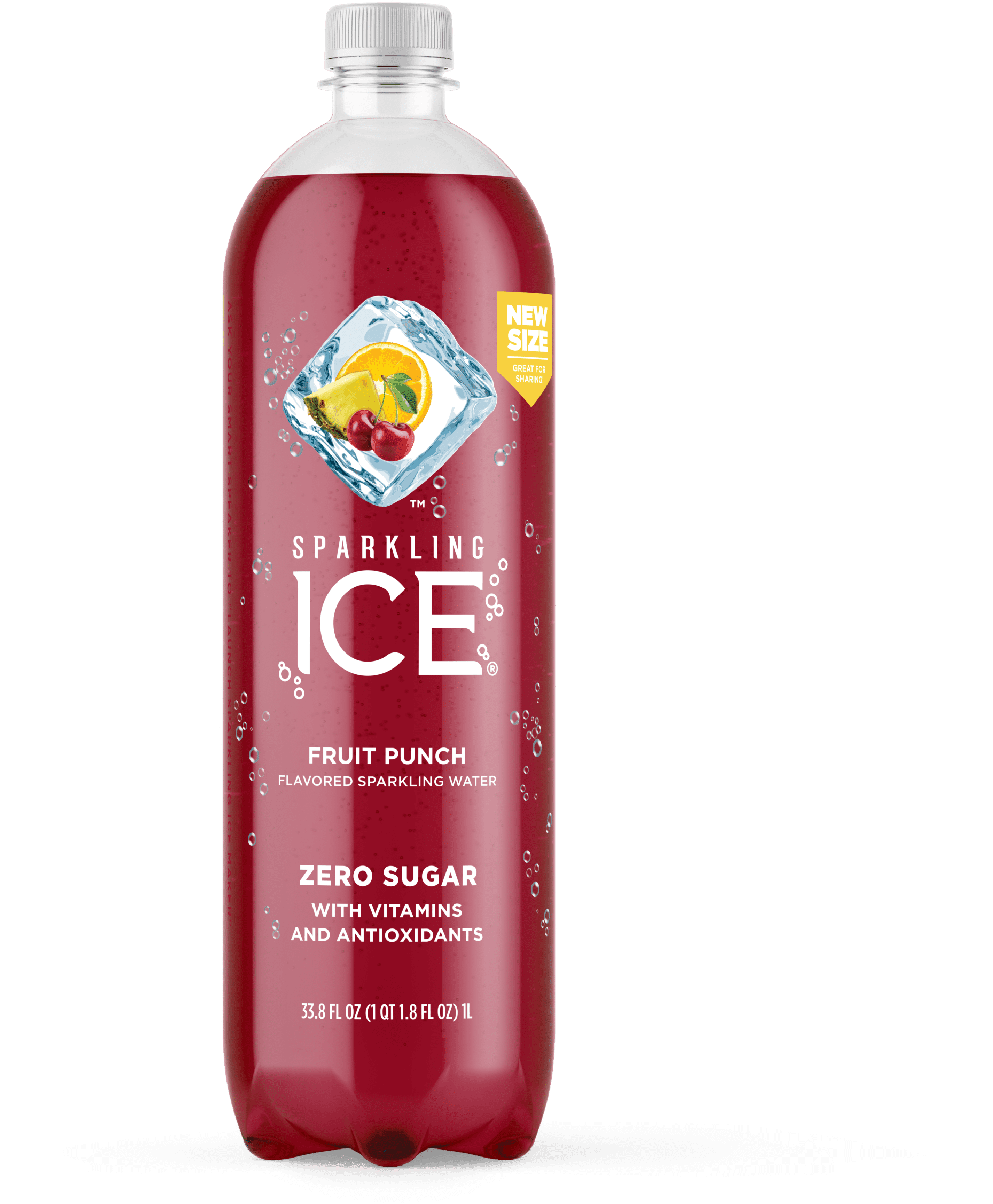 Sparkling Ice Zero Sugar Flavored Sparkling Water, Fruit Punch 1L (33
