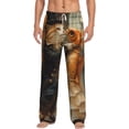 thumbnail image 2 of Lsque Cat Fish Dance Vintage Print Men's Pajama Pants, Lounge Pant - Comfortable Home Wear,Elastic Waistband, Stylish Design-Large, 2 of 9
