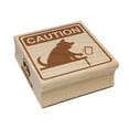 thumbnail image 1 of Caution Cat Knocks Things Over Square Rubber Stamp Stamping Scrapbooking Crafting - Small 1.25in, 1 of 7