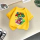 thumbnail image 3 of Camiseta de algodón de verano para niños y niñas con estampado de dibujos animados de Mario, cómoda y informal, con diseño de Sunshine, para juego de bebés y niños, 3 of 5