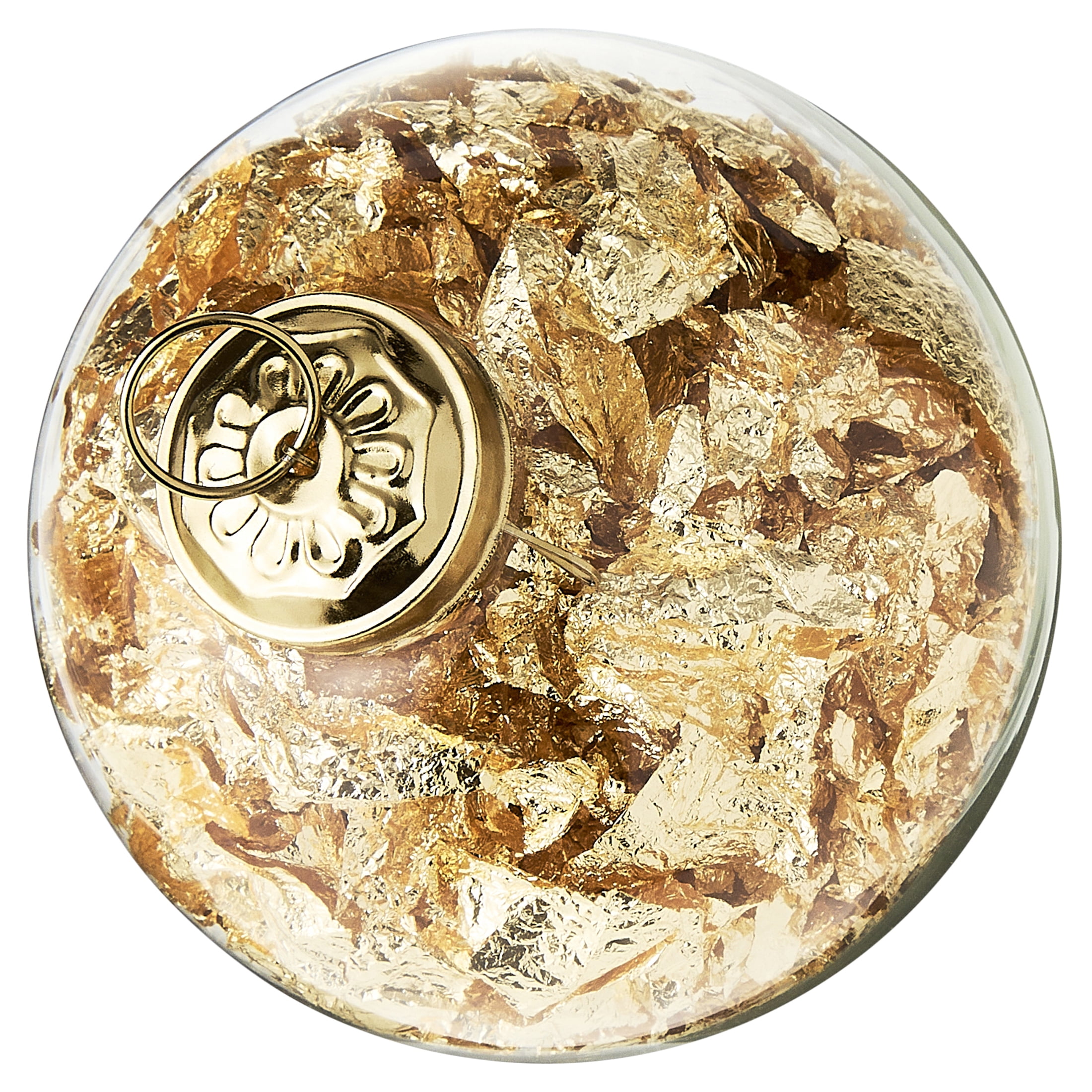 2 Count Gold Foil Glass Ornaments, 4 in, by My Texas House