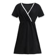 thumbnail image 5 of Jchiup Robe de Maternité à Manches Courtes à Col en V pour Femmes, Chemise de Nuit d'Allaitement pour l'Allaitement, Vêtement de Nuit, 5 of 5