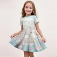 thumbnail image 1 of Sanrio Hello Kitty et Amis Été 2024 pour Enfants de 3 à 14 Ans Fille Robe Respirante Imitation Coton Manches Courtes FGS, 1 of 6
