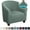 Cyan, variant on AIGIA Stretch Club Armchair Slipcover 1 Piece Barrel Tub Sofa Cover Furniture Protector Jacquard Couch Cover