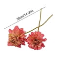 thumbnail image 4 of Artificial Dahlia Flowers, 2 Pcs 14.96 In Plastic Bouquet For Table Decor, Red, 4 of 7