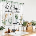 thumbnail image 3 of Rustic Eucalyptus Leaves Kitchen Curtains Small Short Leaf Plants Farmhouse Country Botanical Rod Pocket Wooden Board Farm Nature Bedroom Living Room Treatment Fabric 2 Panels 27.5Wx39H Inch, 3 of 6