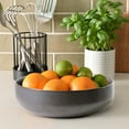 thumbnail image 5 of Oxford Large Ceramic Bowl 10.2 Inch Fruit Bowl Salad Bowl Serving Bowl Decorative Bowl for Kitchen and Coffee Table Home Decor - Premium Black Stoneware - Extra Large Bowl for Pasta, 5 of 5