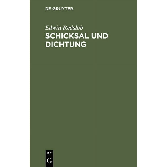 Schicksal und Dichtung, (Hardcover)