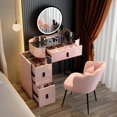 thumbnail image 4 of Bedroom Mirror Dressers Nightstand Vanity Chair Shelf Storage Dressers Organizer Corner Comoda Pra Quarto Vanity Accessories My Lux Decor Round, 4 of 23