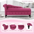 thumbnail image 6 of ACMEASE Chaise Lounge Chair Indoor Kids Modern Tufted Right Armrest Velvet Lumbar, Fuchsia, 6 of 7