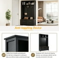 thumbnail image 6 of DIANJIE Versatile 4-in-1 Hall Tree With 6 Golden Hooks Wood Grain Bench With Multiple Storage Space Entryway Coat Rack With 2 Drawers, 6 of 10