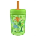 thumbnail image 2 of Zak Designs Capri Tumbler, Soft Straw Tumbler for Toddlers, 12oz, Leak-Proof, Easy to Hold, Dinosaur, 2 of 11