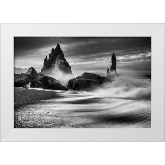 Eaglesfield, Philip 14x11 White Modern Wood Framed Museum Art Print Titled - Iceland Rocks