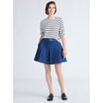 thumbnail image 3 of Free Assembly Women's and Women's Plus Striped Cotton Boatneck Tee with 3/4-Length Sleeves, Sizes XS-4X, 3 of 6