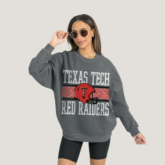 Women's Gameday Couture Charcoal Texas Tech Red Raiders Premium Fleece Pullover Sweatshirt