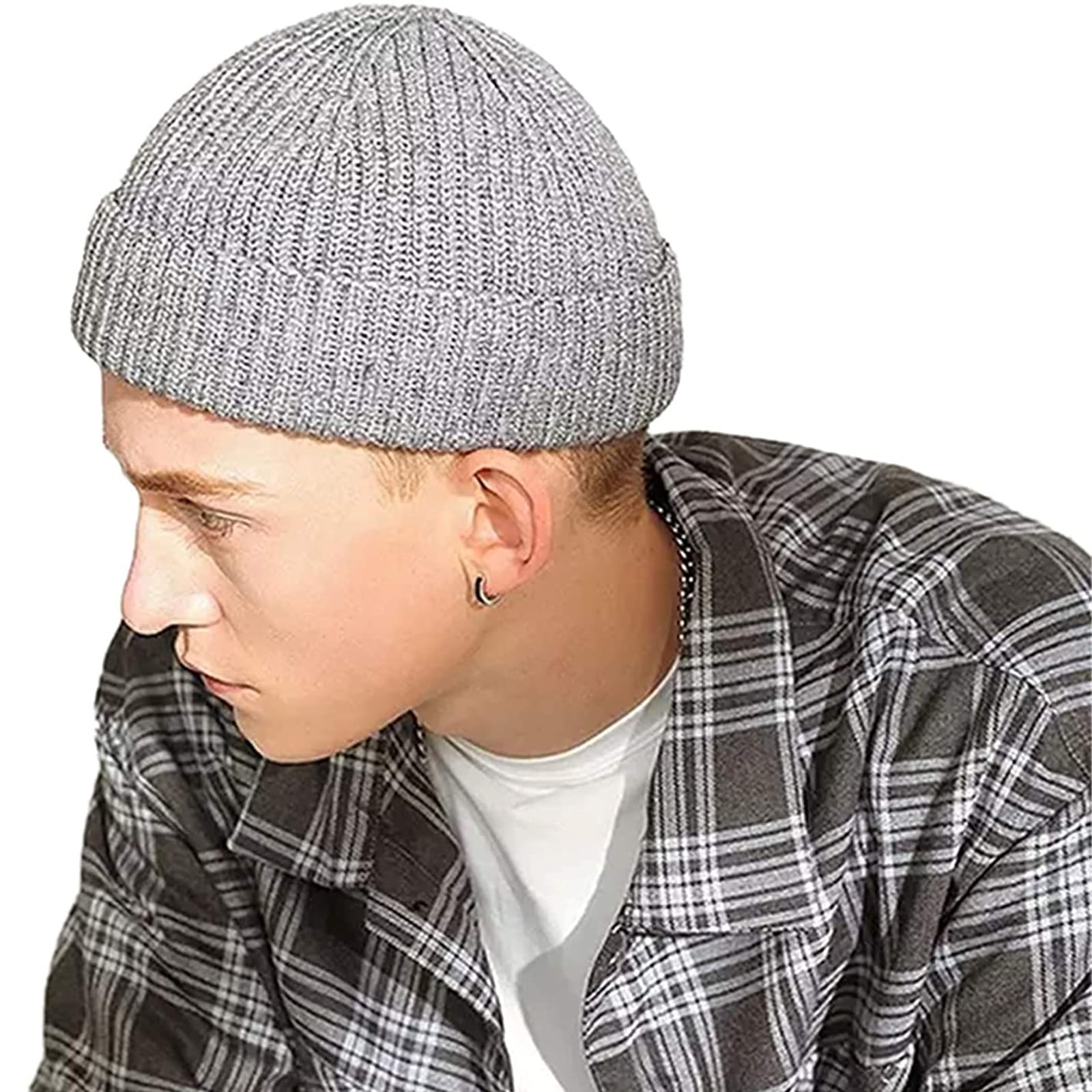 帽子 soundsports Beanie Gray Beanie Hat Skull Cap Fisherman Beanie Knit Cuffed Plain