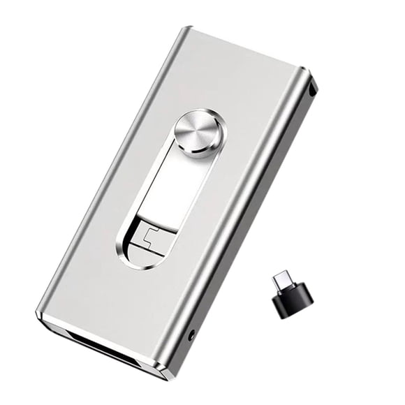 4 in 1 Usb Drive Usb 3.0 8 Pin Type C Adapter Metal Portable External Storage Drive for Mobile Phone Computer No Wifi File Transfer Backup