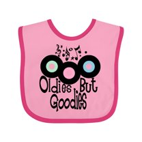 Inktastic Oldies but Goodies Records and Music Notes Boys or Girls Baby Bib