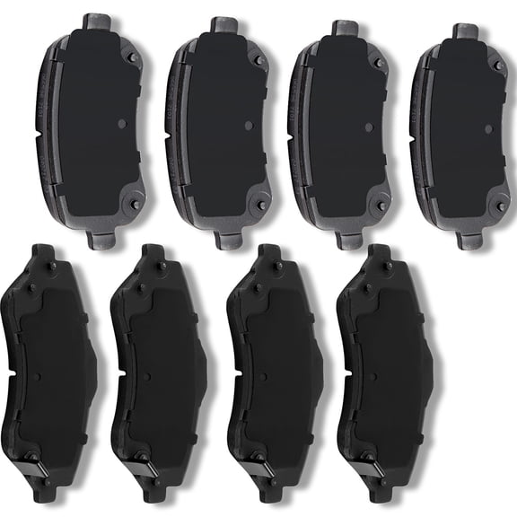 ECCPP 8PCS Ceramic Brake Pads Fits 2011-2012 for Dodge Grand Caravan 3.6L 2011-2012 for Chrysler Town & Country 3.6L Front Rear Left and Right