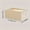 Beige 44cm, variant on Canvas Storage Box with Transparent Window Strip - Foldable Clothing Organizing Box for Home Wardrobe Sorting