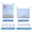 Blue, variant on UNIWELL 2-Pack Kids Bath Tub Toy Holder, Bathroom Bathtub Toy Organizer with Suction Adhesive Hooks, Shower Toy Mesh Net blue