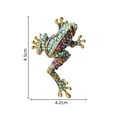 thumbnail image 6 of Lifetechs Unisex Brooch Frog Shape Alloy Rhinestone Decor Anti-slip Bag Coat Collar Hat Scarf Decoration Clothes Pin Party Prom Garment Jewelry, 6 of 7