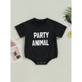thumbnail image 2 of Bagilaanoe Toddler Baby Boy Rompers/T-Shirts Letter Print Short Sleeve Tops 3M 6M 12M 18M 24M 3T 4T 5T Kids Casual Summer Clothes, 2 of 8