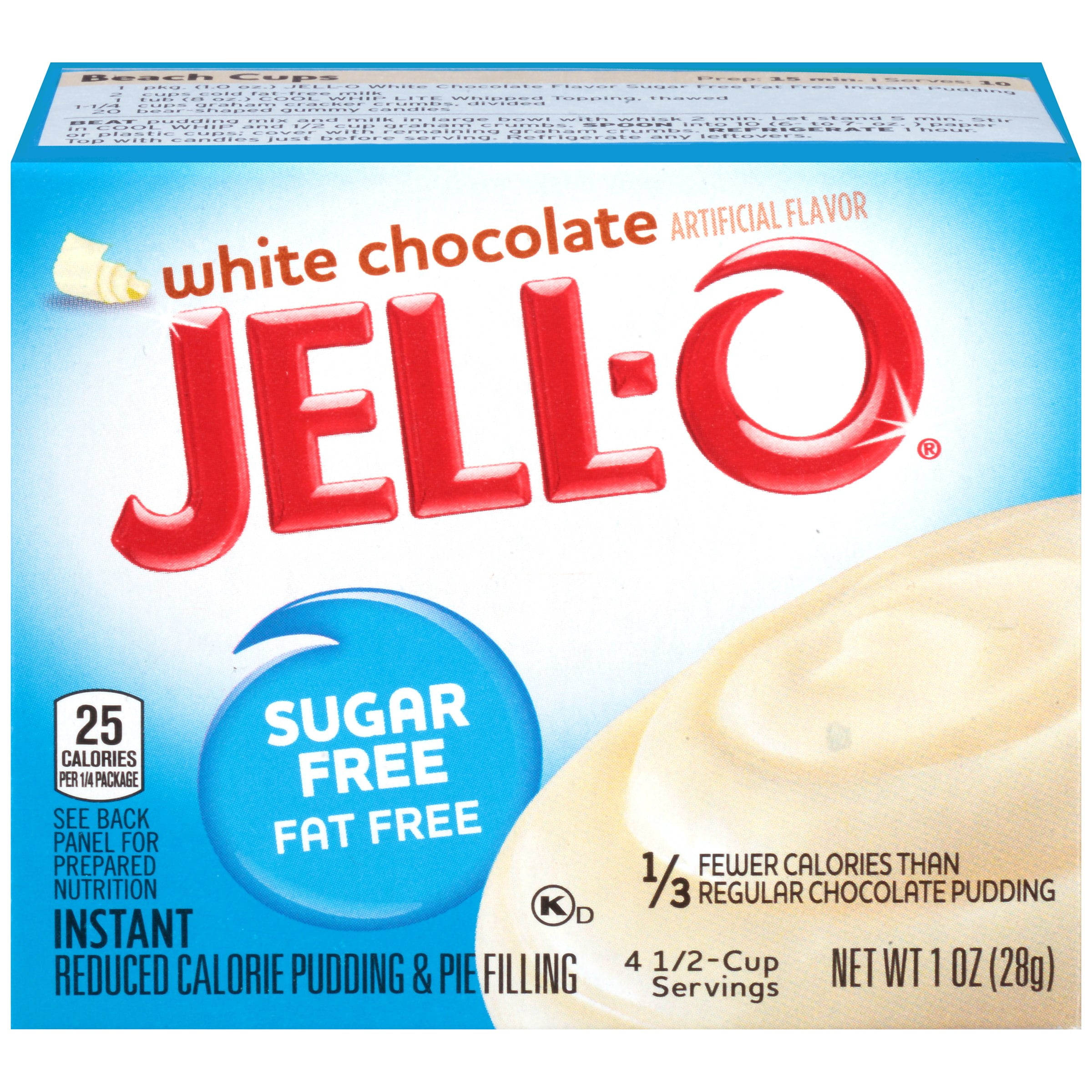 Jell-O Sugar Free Fat Free Reduced Instant Chocolate White ...