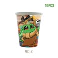 thumbnail image 3 of Yoda decoraciones para fiesta de cumpleaños, vasos de papel, platos, servilletas, globos, pancarta, mantel, adornos para pasteles para niños, Baby Shower, 3 of 4