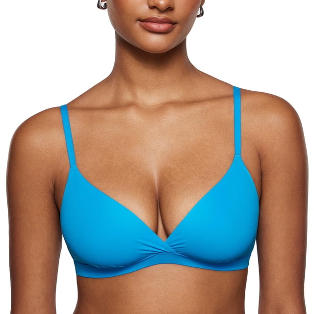 Bralette INLYRIC Inbarely Triángulo Sin Aros Azul Talla S