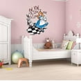 thumbnail image 3 of Cute Alice and Rabbits Fantasy World Mad Hatter Cat Alice in Wonderland Adventurous Creative Minimalist Cartoon Girls Boys Kid Room Design Nursery Fun Home Vinyl Decoration Size (26x28 inch) C80, 3 of 3