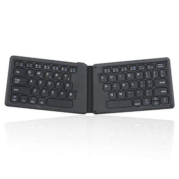 Perixx PERIBOARD-805E US, Wireless Foldable Ergonomic Bluetooth Keyboard, Ultra-Thin X Type Keys, Compatible with iOS, Android, or Windows Smartphone, Tablet, or Laptops, US English