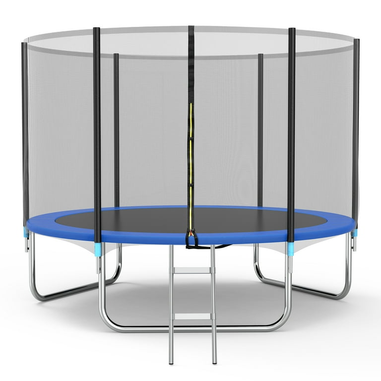 Famistar 10FT Trampoline with Safety Enclosure Net Spring Pad and