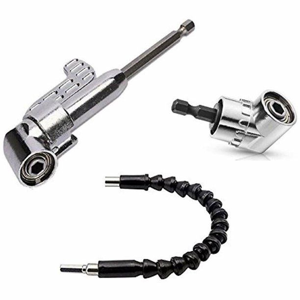 105 Degree 1/4 Inch Right Angle Drill Adapter Hex Shank Screwdriver