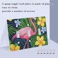 thumbnail image 3 of Yayeee Toggle Light Switch Wall Plate 3-Gang 6.37"x4.48" Decorative Outlet Cover, Pink Flamingo Pattern, 3 of 7