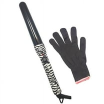 Proliss PROTWZB3225MM-117Z-NC The Twister - 32mm-25mm Tourmaline-Infused Ceramic Pro Curling Wand - White Zebra