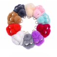 thumbnail image 3 of 20 Color Fluffy Rabbit Fur Pompon Bunny Keychain Trinket Women Toy Pompom Rabbit Key Ring On Bag Key Chain Jewelry Gift, 3 of 5
