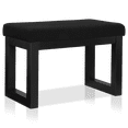 thumbnail image 1 of Bouclair Black Fabric and Wood Bench, 1 of 4