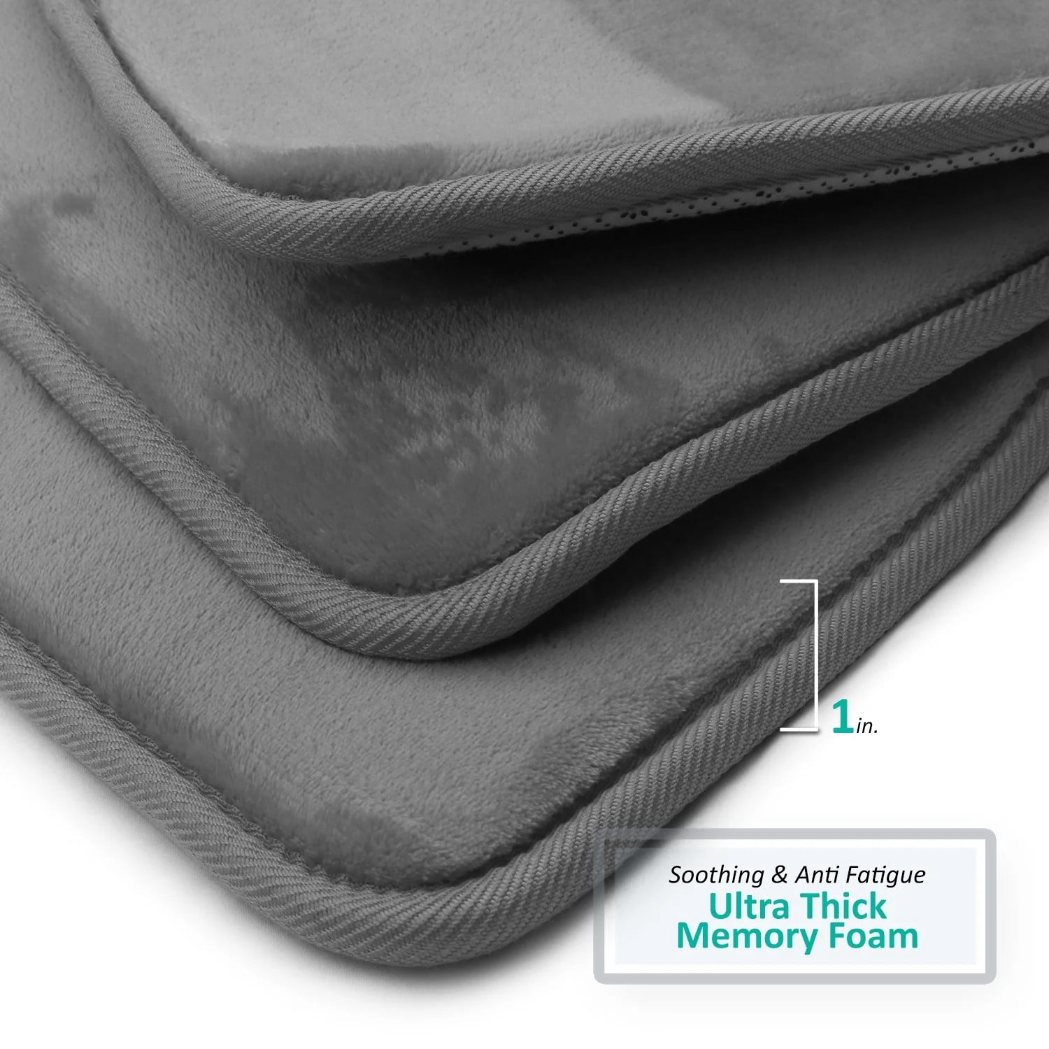 Set of 3 Absorbent Memory Foam Bath Mat Bathroom Rugs, Machine Washable， Large 20"x32", Small 17"x24", Contour 24"x20" Burgundy