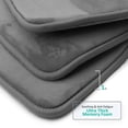 thumbnail image 5 of Set of 3 Absorbent Memory Foam Bath Mat Bathroom Rugs, Machine Washable， Large 20"x32", Small 17"x24", Contour 24"x20" White, 5 of 6