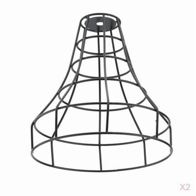 2 Pcs Lámpara Pantalla Colgante de Jaula Luz Complimentos Decorativo de Iluminación Elegante