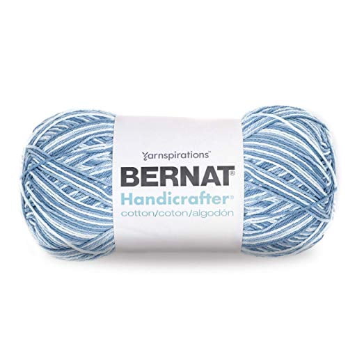 Bernat Handicrafter Cotton Yarn, Gauge 4 Medium Worsted, Faded Denim