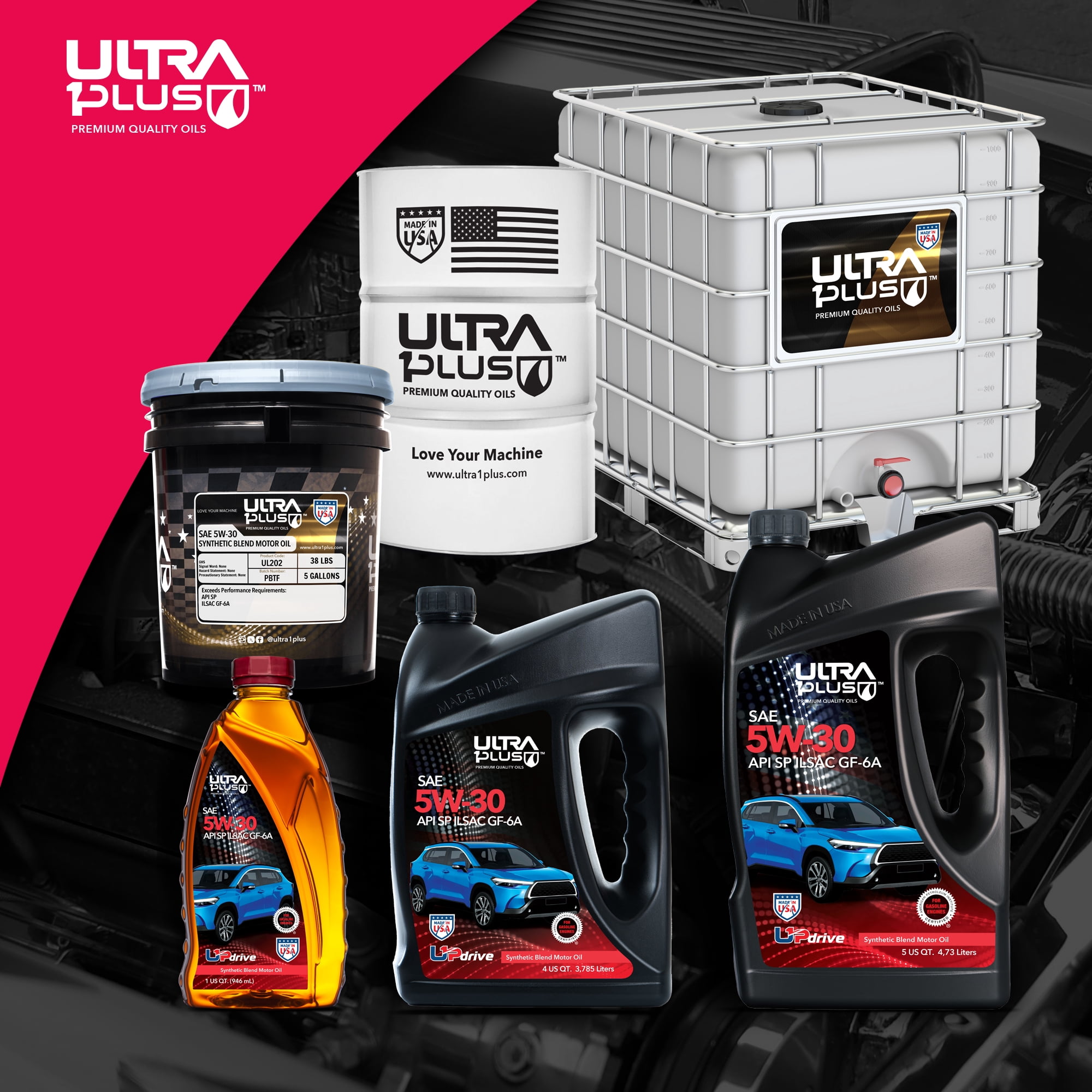 Ultra1Plus™ SAE 5W-30 Synthetic Blend Motor Oil, API SP ILSAC GF 