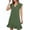Green, variant on OSOLU Solid Color Women Casual Dress V-Neck Midi Dress With Cap Sleeve Ruffle Detail For Daily Wear Vacation Beach Spring Summer Dresses Stylish Sundress Dresses For Women 2025 Elegant Classy